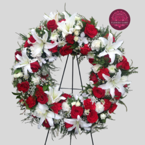 Corona en Rosas y Liliums