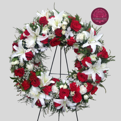 Corona en Rosas y Liliums