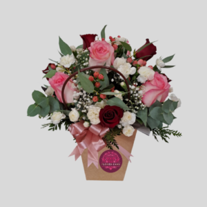 Cartera en 12 Rosas Bicolor