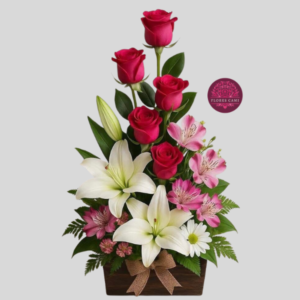 Armonía de Rosas y Astromelias