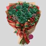 Rosas Navideñas en Ramo