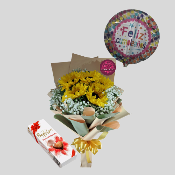 Pack Ramo, Bombones y Globo