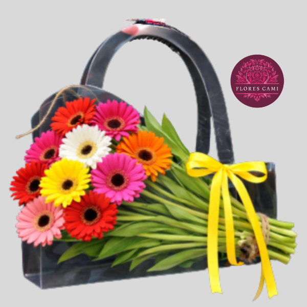Cartera Primaveral de Gerberas