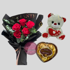 Pack Rosas Peluche y Chocolate
