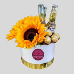 Box Con Girasoles y Cervezas