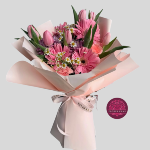 Ramo con Gerberas y Tulipanes