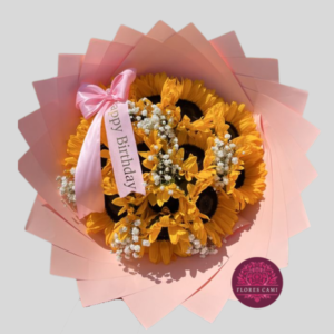 Tierno Ramo con 10 Girasoles