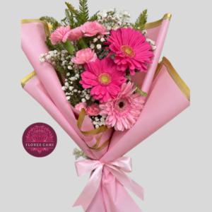 Ramo con 3 Finas Gerberas Rosadas