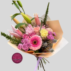 Ramo Primaveral con Flores Surtidas Rosadas