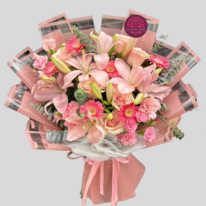 Ramo Premium de Gerberas , Rosas y Lirios